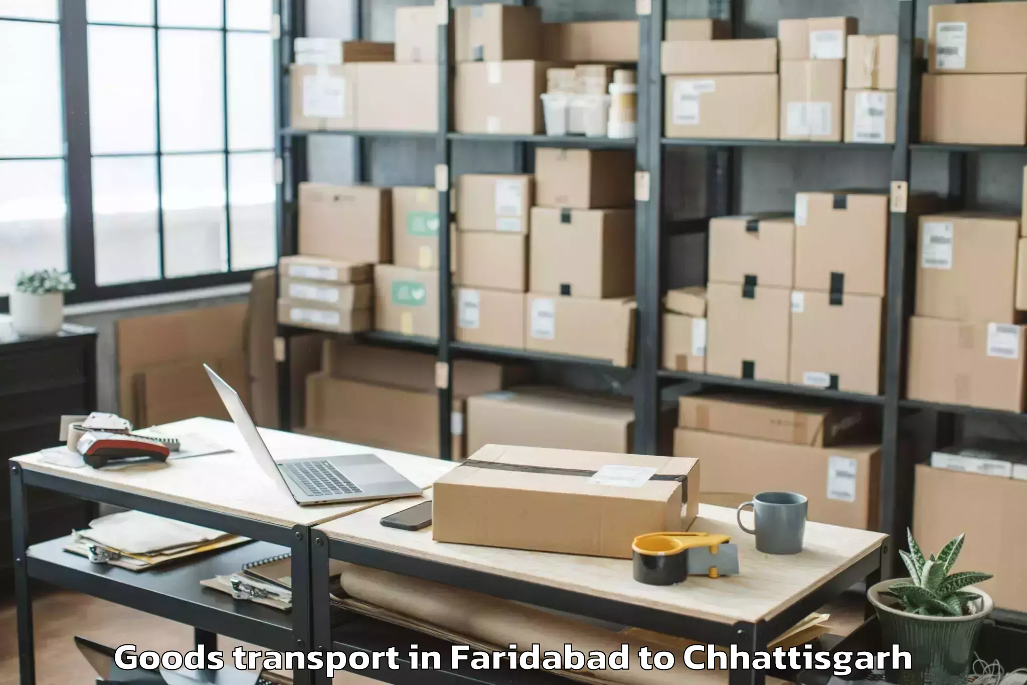 Book Faridabad to Kumhari Goods Transport Online